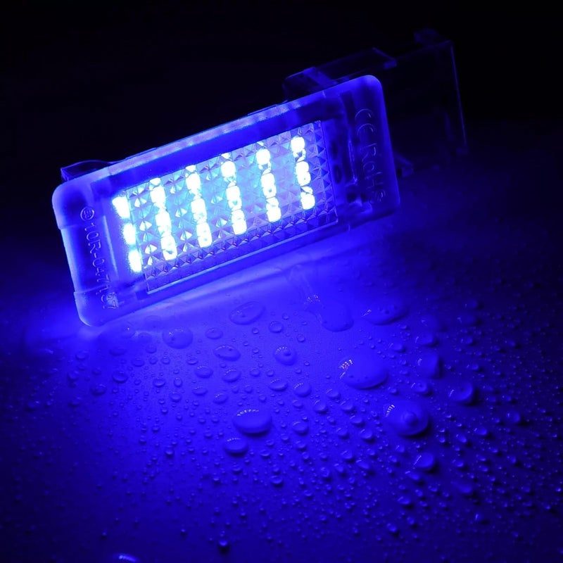 csslyzl LED Footwell Under Door Glove Box Interior Trunk Lights Compatible with VW Golf MK7 GTI Jetta MK5 MK6, OEM Replacement Error Free - 2PCS (Blue) - Image 4